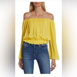 L’agence. GORGEOUS Off-The-Shoulder Top. Size M. Yellow